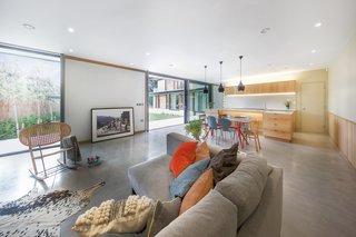 The sofa in the living room is also by IKEA.