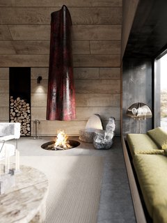 The wall sconces are by Apparatus Studio.