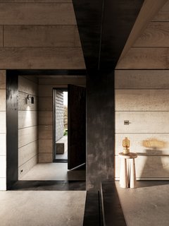 The pillar side table is by Ben and Aja Blanc.