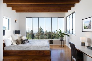 The master suite is located in a part of the house that was previously Holland’s studio.
