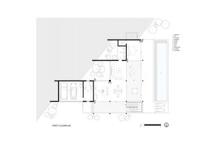 The floor plan of the first level.