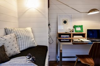 Using TruForm’s online design tools, the Nguyens added a main level bedroom and two lofts. They also added a bump-out nook, which would double as their youngest toddler's bed area. 
