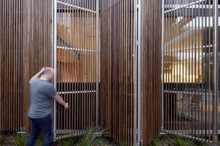In winter, the wooden screens can be opened to draw in the warm, afternoon sun.