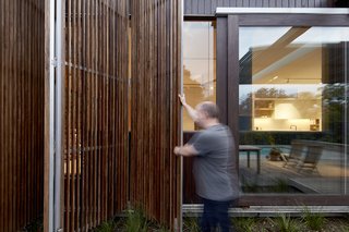 The screens help control sunlight penetration and passive solar radiation.