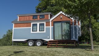 The one-bedroom, one-bathroom, 280-square-foot tiny mobile home was designed and constructed by the students at Henry Ford College in the Detroit Metro area. 