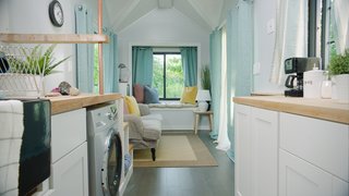 The students from the school’s Interior Design program were responsible for the interior decor of the tiny house. 