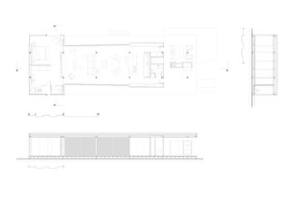 Floor plan and sectional drawing