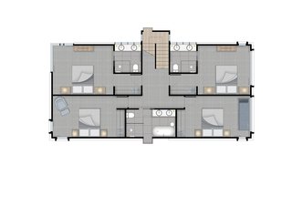 The floor plan of the first level.