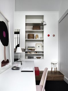 The master bedroom and a study are located on the upper floor.