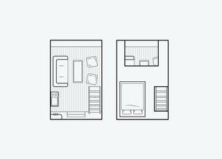 A look at the Nido cabin floor plan.