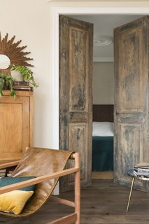 A look at the original interior door that was restored.