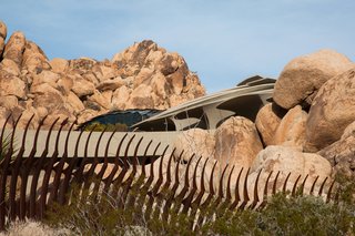 Each column is embedded seven feet into the bedrock of the site to ensure stability. 