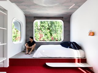 A "pop-out" bedroom.