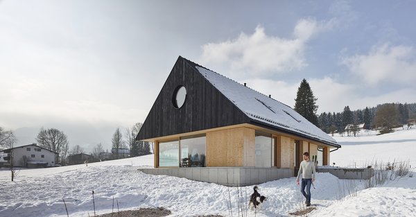 The home's modern design has been guided by strong geometrical shapes and clean lines.