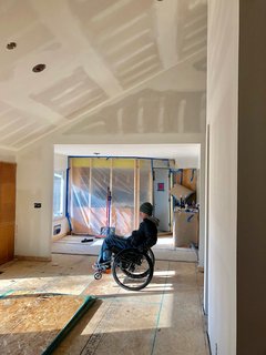 Before: the interior spaces during the renovation
