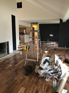Before: the interior spaces prepped for renovation 
