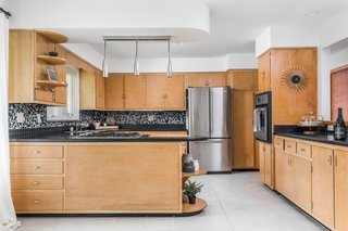 The old kitchen was restored and refreshed.