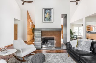 "With Derek’s injury level, he lacks any core ab muscles, which means that he cannot easily pull a recliner handle on a sofa, so we chose a power sofa from West Elm," adds LeAnne.