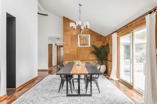 The Lavenders commissioned Ohio–based 910 Castings to make a beautiful, bespoke table for the dining room.