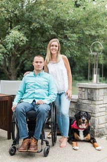 Derek and LeAnne Lavender and their dog.