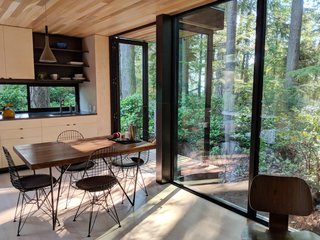 It collects rainwater and has a potable water filtration system, and is built with completely non-toxic materials.