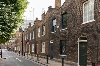 Roupell Street is in a conservation area of modest, brick terrace houses in London that was first developed by John Palmer Roupell in the 1820s.