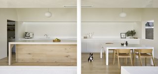 The new extension contains communal spaces, as well as the master bedroom.