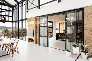 The dining room connects to the kitchen.