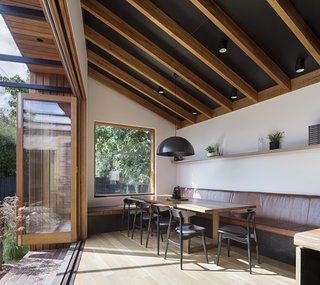 The timber windows and doors are by Charles Sandford. 
