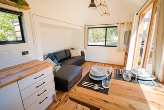 The kitchen cupboards were built with a durable, premium kitchen spruce ply product. 
