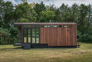 The entrance to the Orchid Tiny House.
