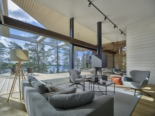 The view of the lake from the living area.