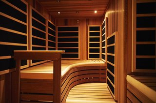 An infrared sauna.