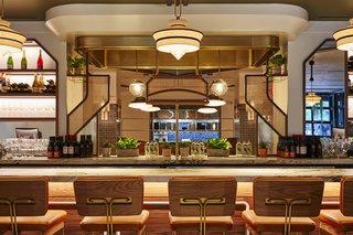 The hotel bar.