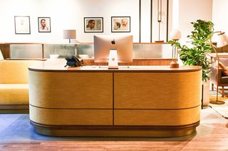 The check-in area of the co-working space.