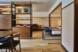 Gachot Studio designed the furnishings featured throughout the rooms.