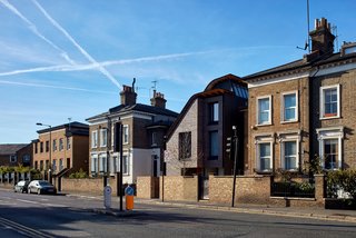 Makers House rests on an irregular site in Hackney, London.