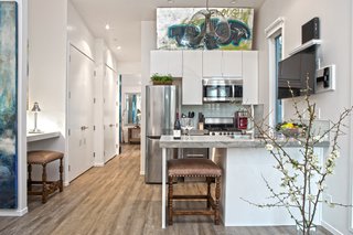 The Art Shed's interior is warm and inviting.