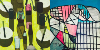Left: John Brack, "The Breakfast Table" 1958 and Right: Sidney Nolan, "Luna Park" 1941, At The AGNSW, Photography: Marcus Hay for SMH, Inc