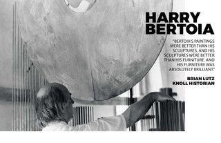 Harry in his studio with one of his famous sound sculptures 