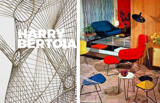 Right: Sculpture, Left: On display in Knoll showroom, 1950's