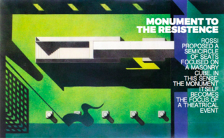 Painting/ Illustration to represent The Monument to the Resistance for Cuneo, 1962