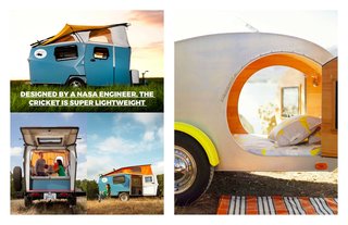 Road Trip - Photo 3 of 6 - Left; The amazing Cricket These picture first appeared in Dwell here, Part Tent, Part RV, the NASA inspired Cricket is the go to camper for the modern road tripper. Right: Airy Teardrop Trailer was first seen at Getaway Inspiration at Dwell here. 