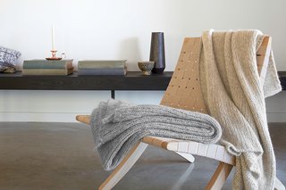 All About Alpaca - Photo 3 of 3 - Our Grey and Natural Alpaca Throws are a great added layer for any space; Source: Nicole LaMotte/Parachute