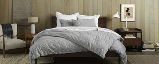 Heathered Stripe: Behind the Design + Styling Tips - Photo 6 of 6 - When making your bed, keep it casual; Source: Nicole Lamotte/Parachute