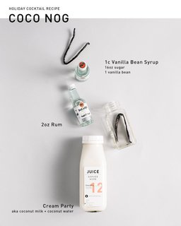 Healthy Holiday Cocktails, by Juice Served Here - Photo 2 of 3 - A nutritious twist to the classic egg nog; Source: Juice Served Here/Parachute