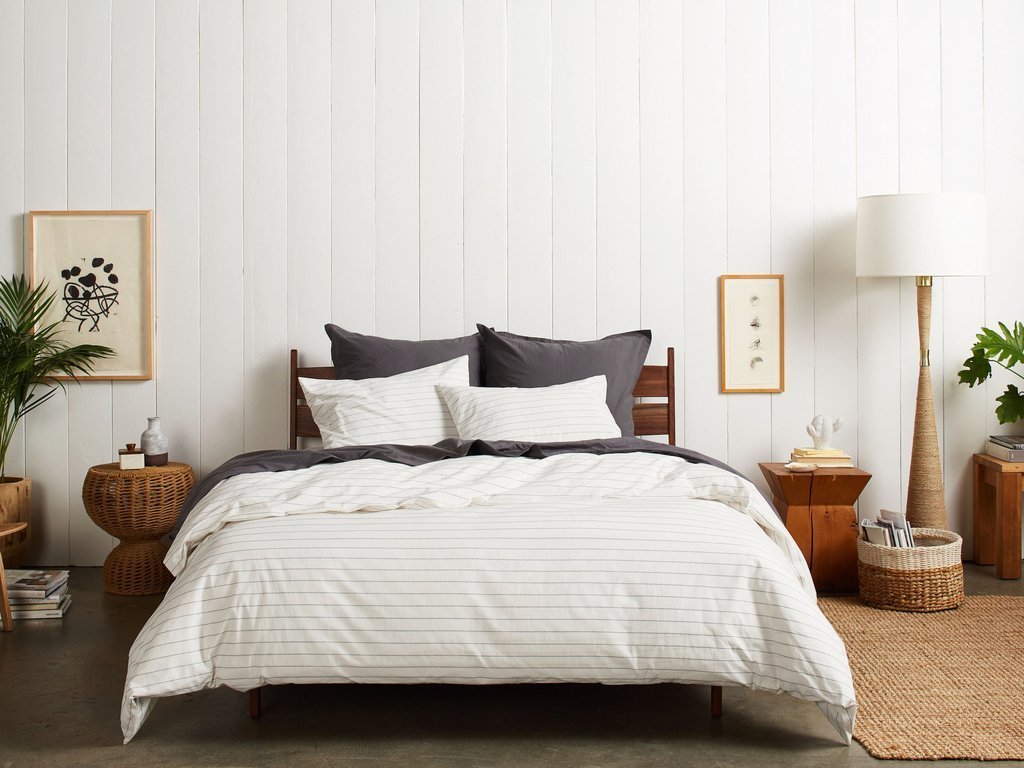 Stitch Striped Duvet Cover Set By Parachute Dwell