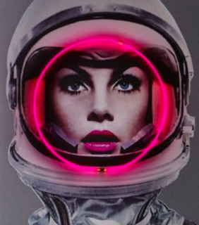 Neon Space Girl art