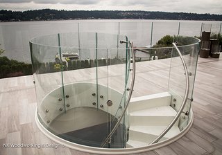 "White Chocolate Spiral Stair" - Photo 1 of 1 - Reflecting the cool grays of the Pacific NW</p><p><br>