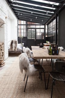 Though this sunroom is technically enclosed, it serves as year-round gathering area that acts as an outdoor space—even during the cold German winters. 